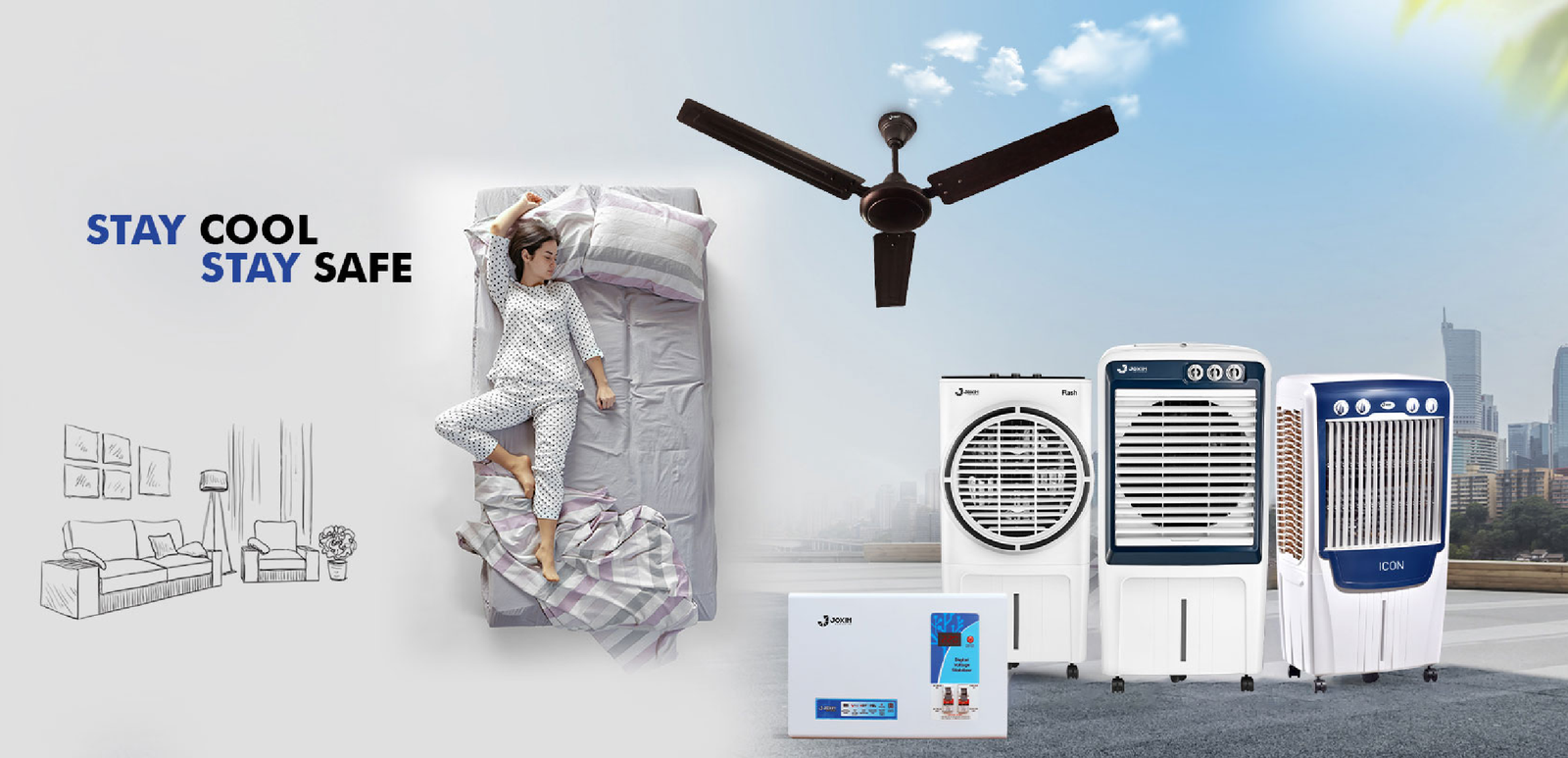 Essential appliances for comfort and utility.